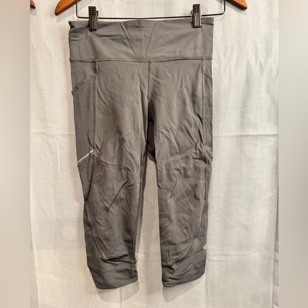 Lululemon Athletica Dark Gray Capri Leggings